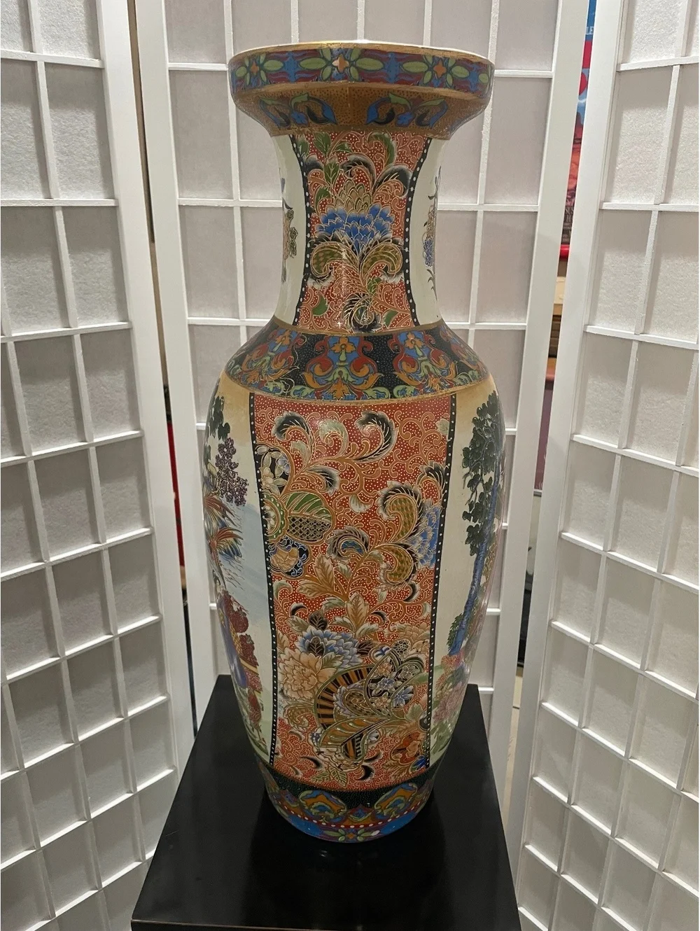 Japanese Royal Satsuma Large 23 Inch Vase